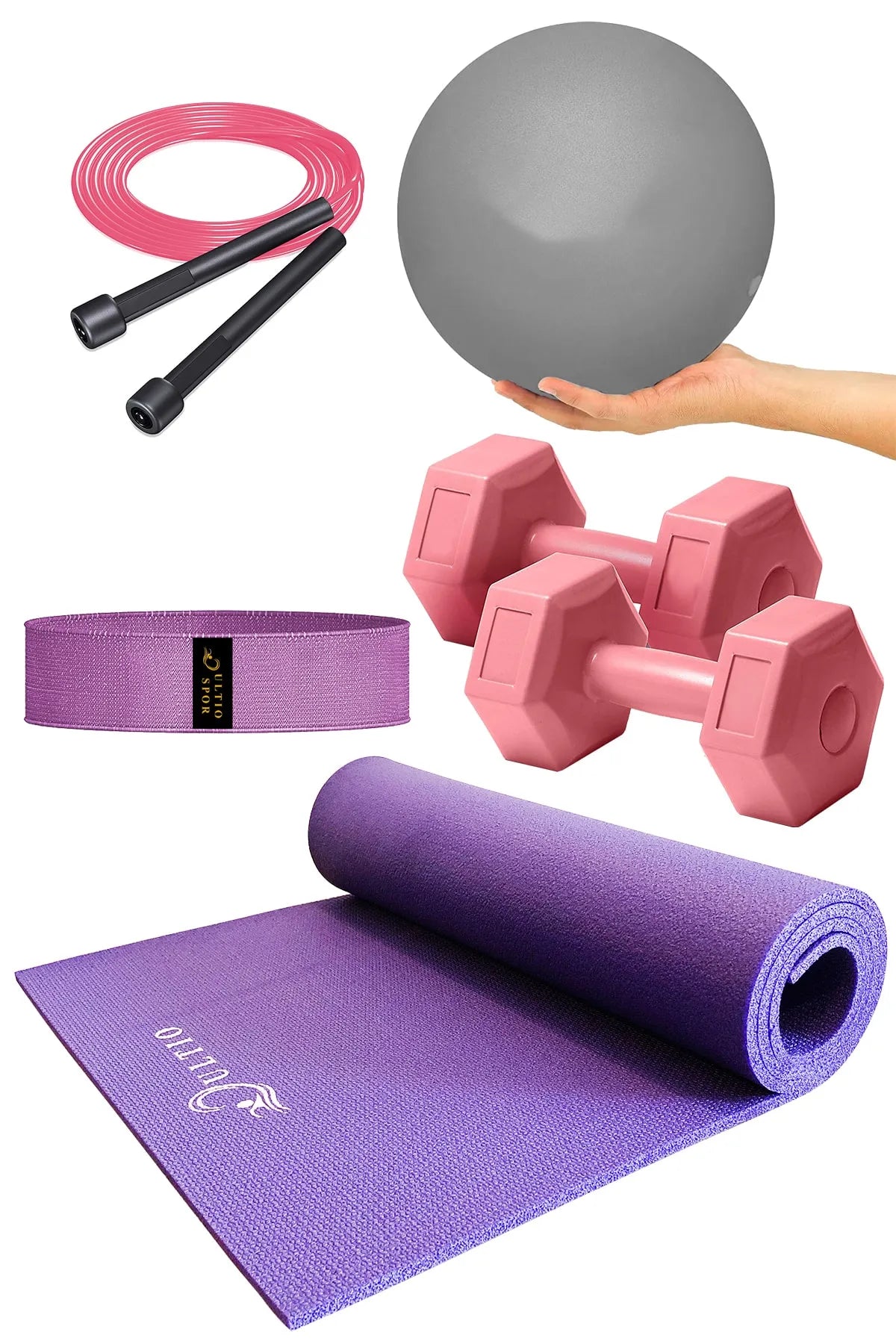 10 mm Pilates Minderi Taşıma Askılı Pilates Seti