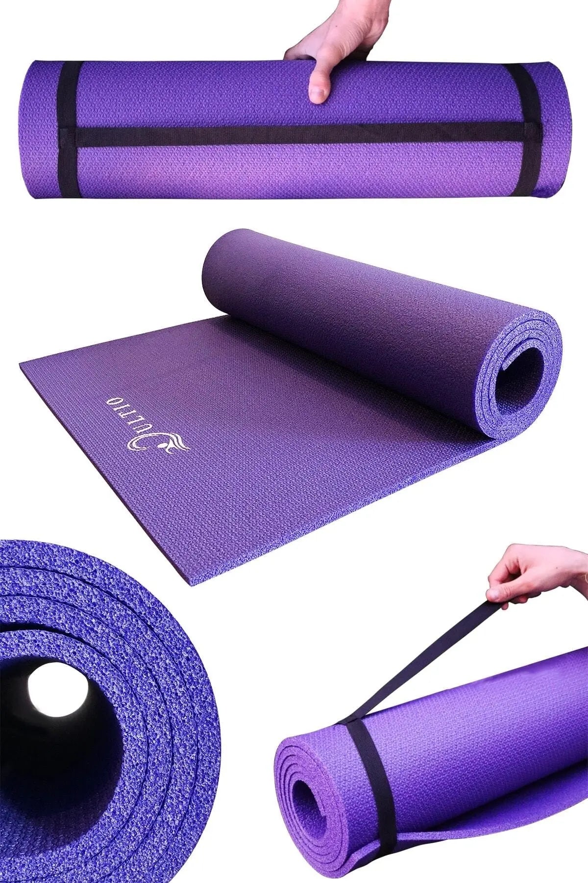 Taşıma Askılı 10 Mm Pilates Minderi Kaymaz Taban Yoga Matı Isteğe Bağlı Kamp Matı