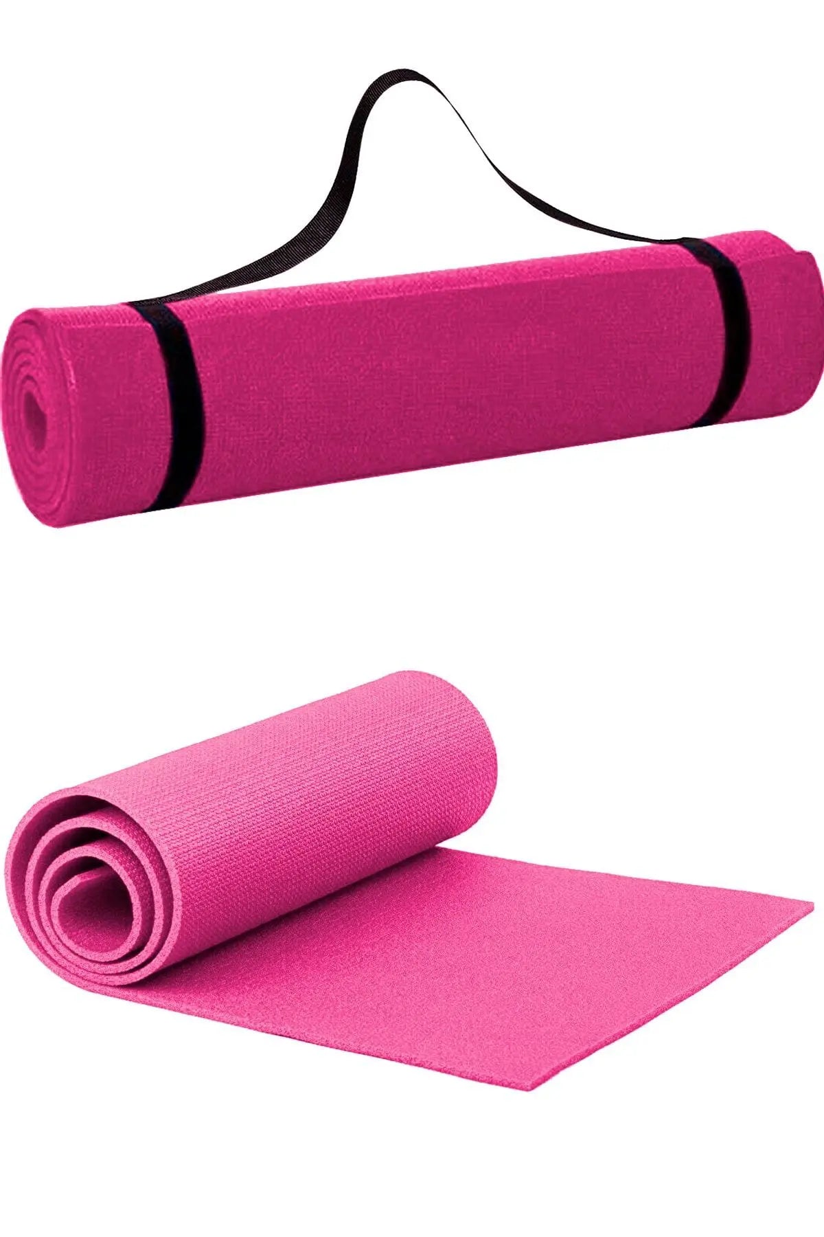 Pilates Minderi Yoga Minderi Taşıma Askılı Pilates Minderi Pilates Matı Yoga Matı 6 Mm Özel Dolgu (Pembe)