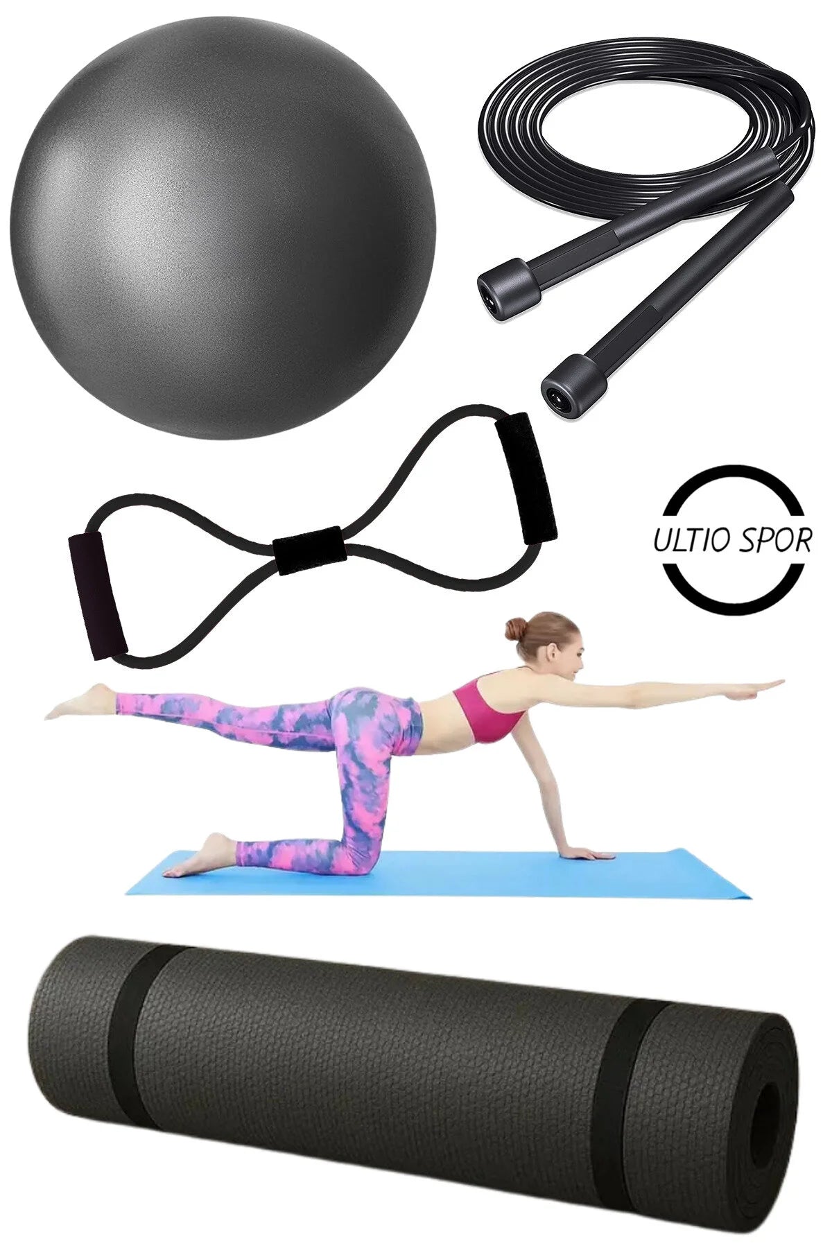 "Evde Sporun Yıldızı: 4’lü Pilates Seti" Pilates Başlangıç Seti 4 Parça Kaliteli Ürün