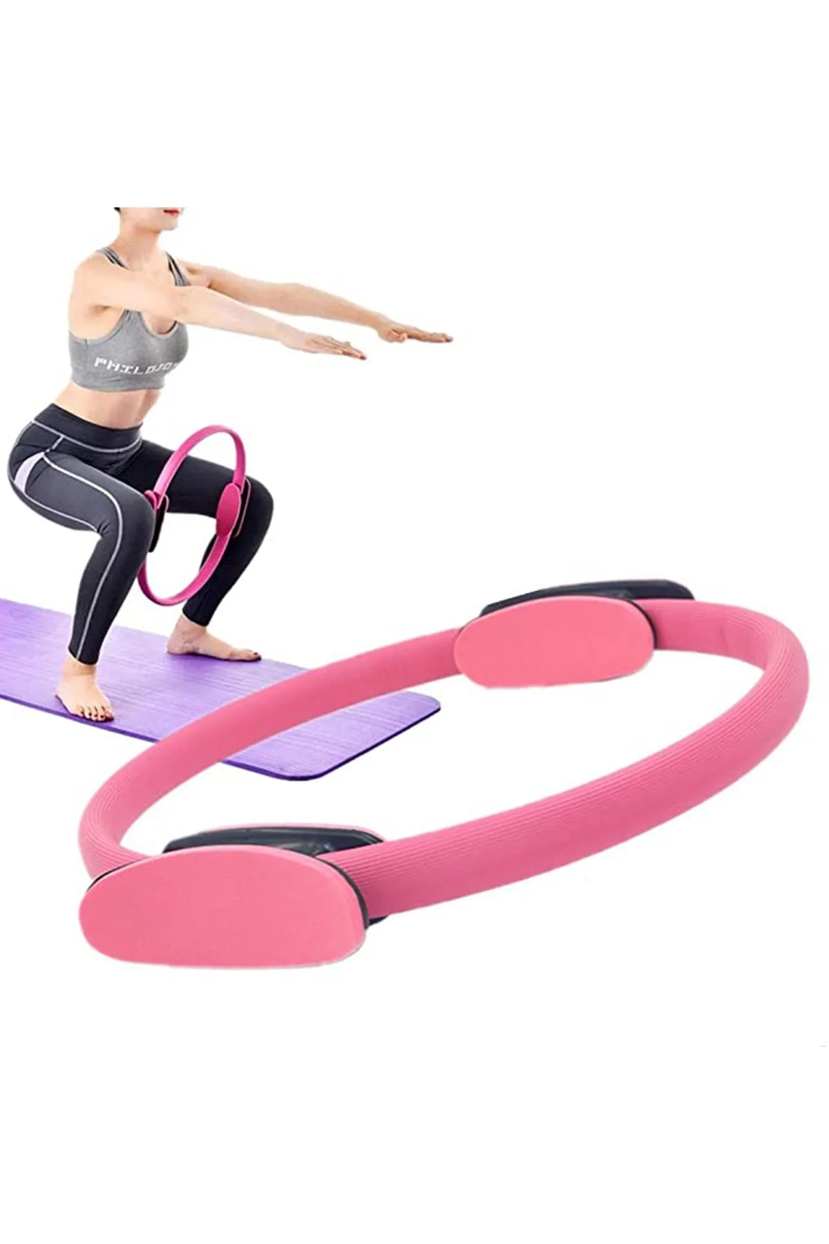 XL Pilates Egzersiz Çemberi – Büyük Boy (Pembe)