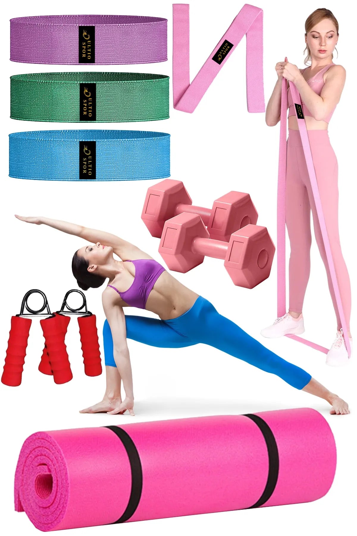 9 Parça Pilates ve Egzersiz Seti