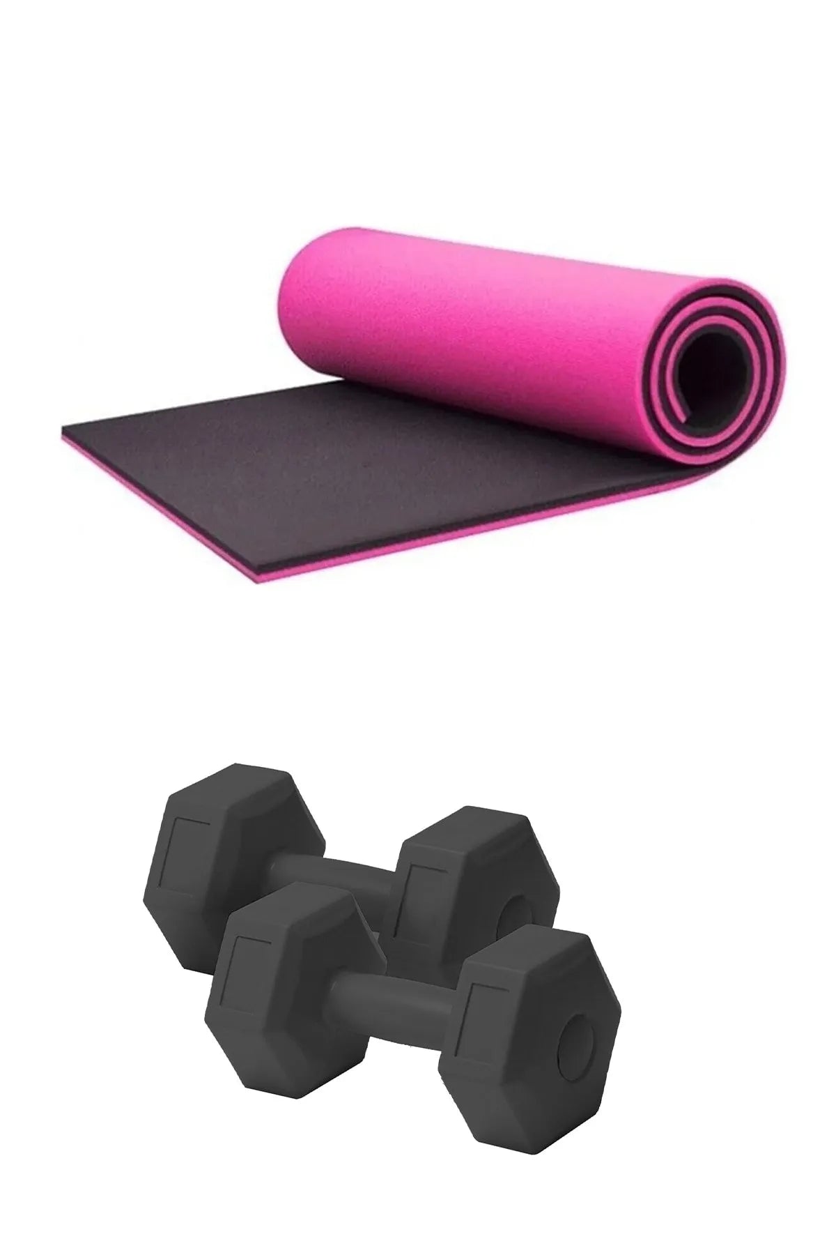 8 mm Pilates Minderi ve 2x2 Kg Dambıl Seti