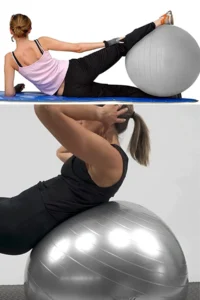 65 cm Pilates Topu ve Çift Yönlü Pompa Seti Kaliteli Malzeme Yoga Egzersiz Topu - Görsel 3